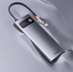Baseus Metal Gleam 6w1 | Adapter HUB USB-C - 2x HDMI, 3x USB3.0, PD 100W