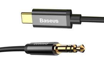 Baseus Yiven M01 | Pozłacany kabel audio AUX przejściówka z Type-C USB-C do Mini Jack 3.5 120cm 