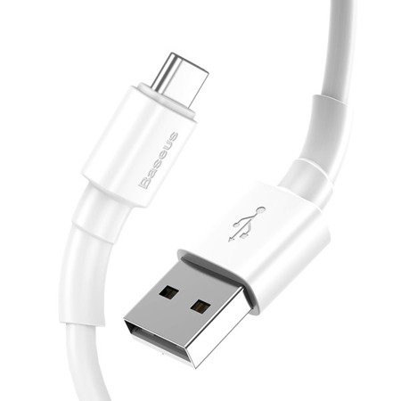 Baseus Mini White | Mocny kabel USB - Type-C Quick Charge 3A 1m EOL