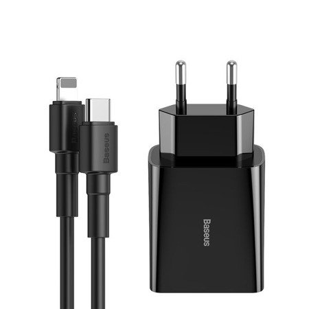 Baseus Speed Mini PD Single | Ładowarka sieciowa + kabel USB-C - Lightning do iPhone Power Delivery 18W EOL